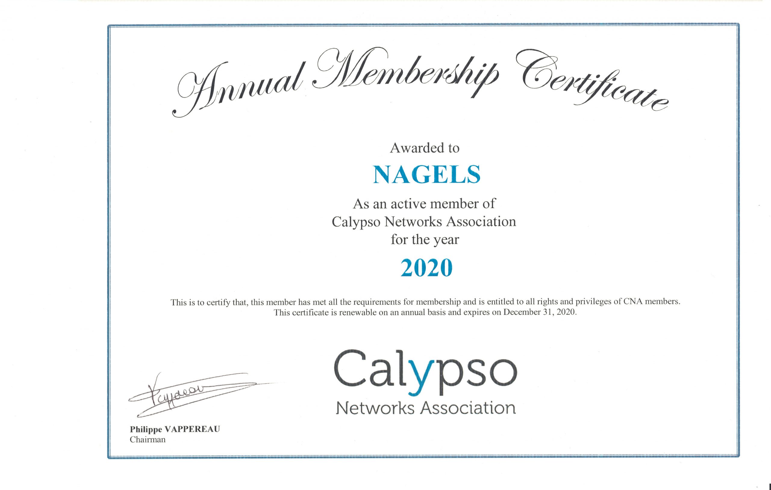 Calypso Networks Association 2020